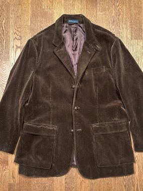 Polo Ralph Lauren Brown Corduroy Hunting Utility Sport Coat Jacket Mens XL